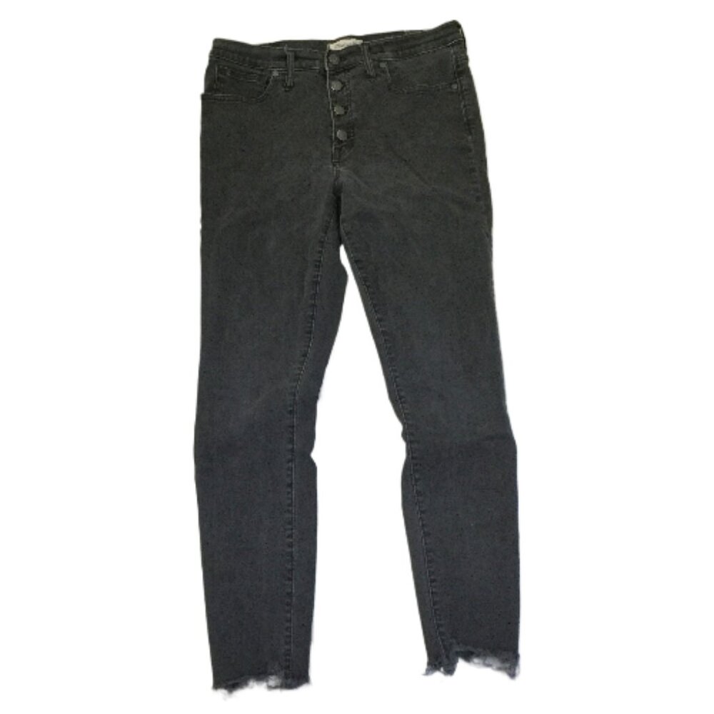 Madewell 9" High-Rise Exposed Button Raw Hem Skinny Jean 30